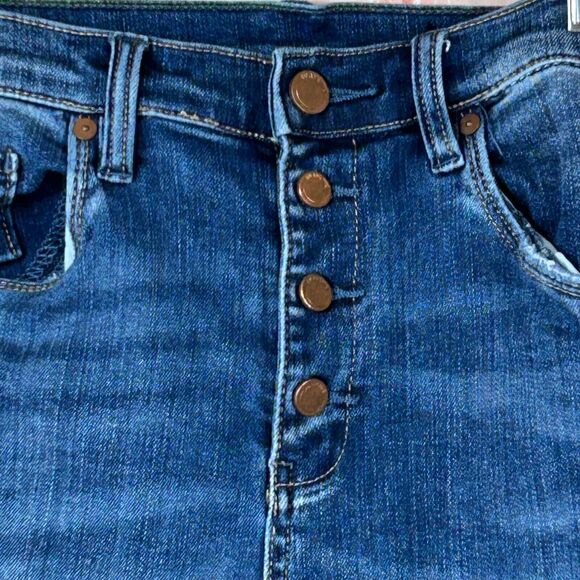 BLANKNYC Jeans Womens 28 Blue Medium Wash Skinny Button Fly High Rise Denim - Picture 3 of 14
